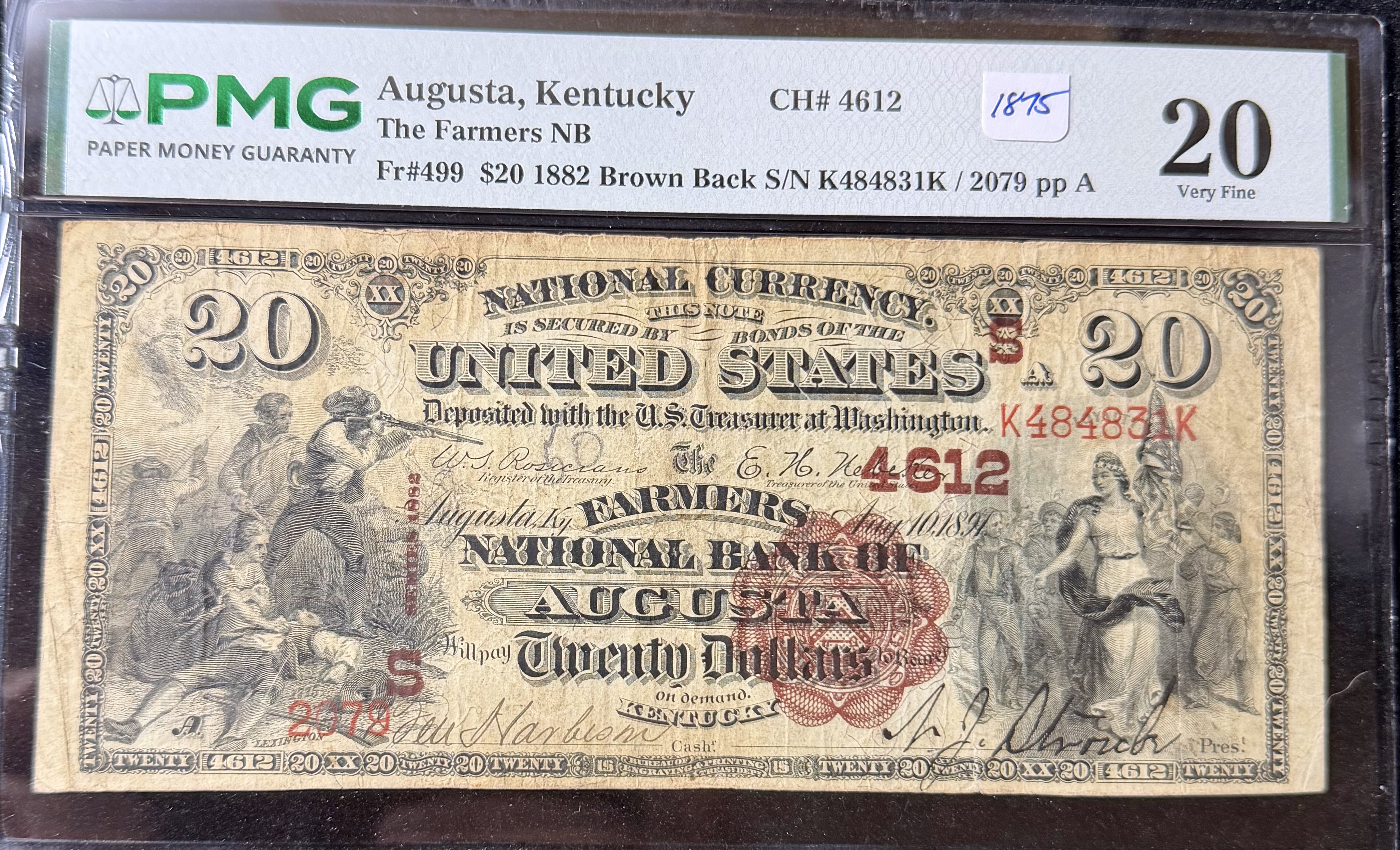 1882 Brown back Augusta Ky