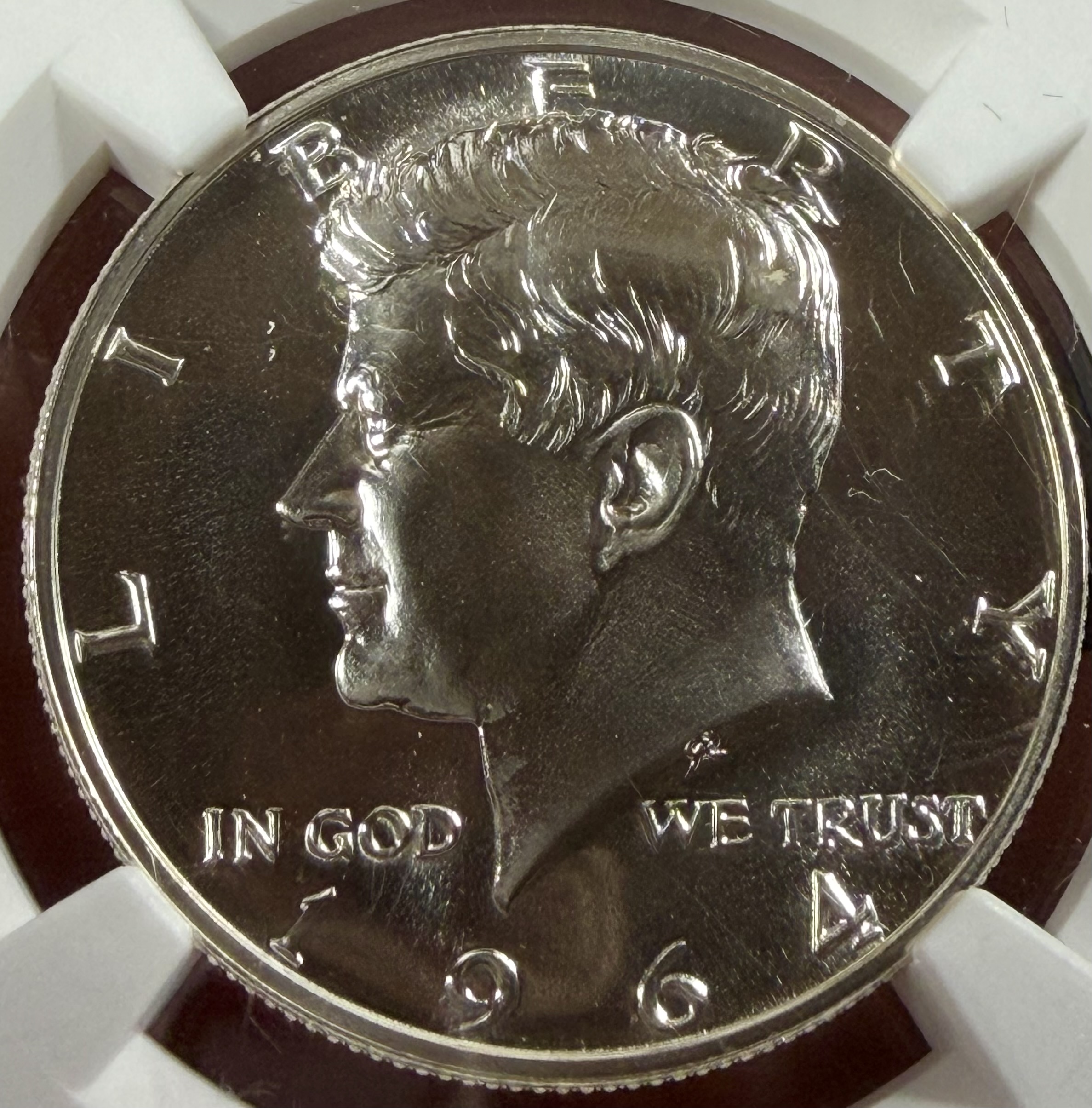 1964 PROOF KENNEDY HALF view 2