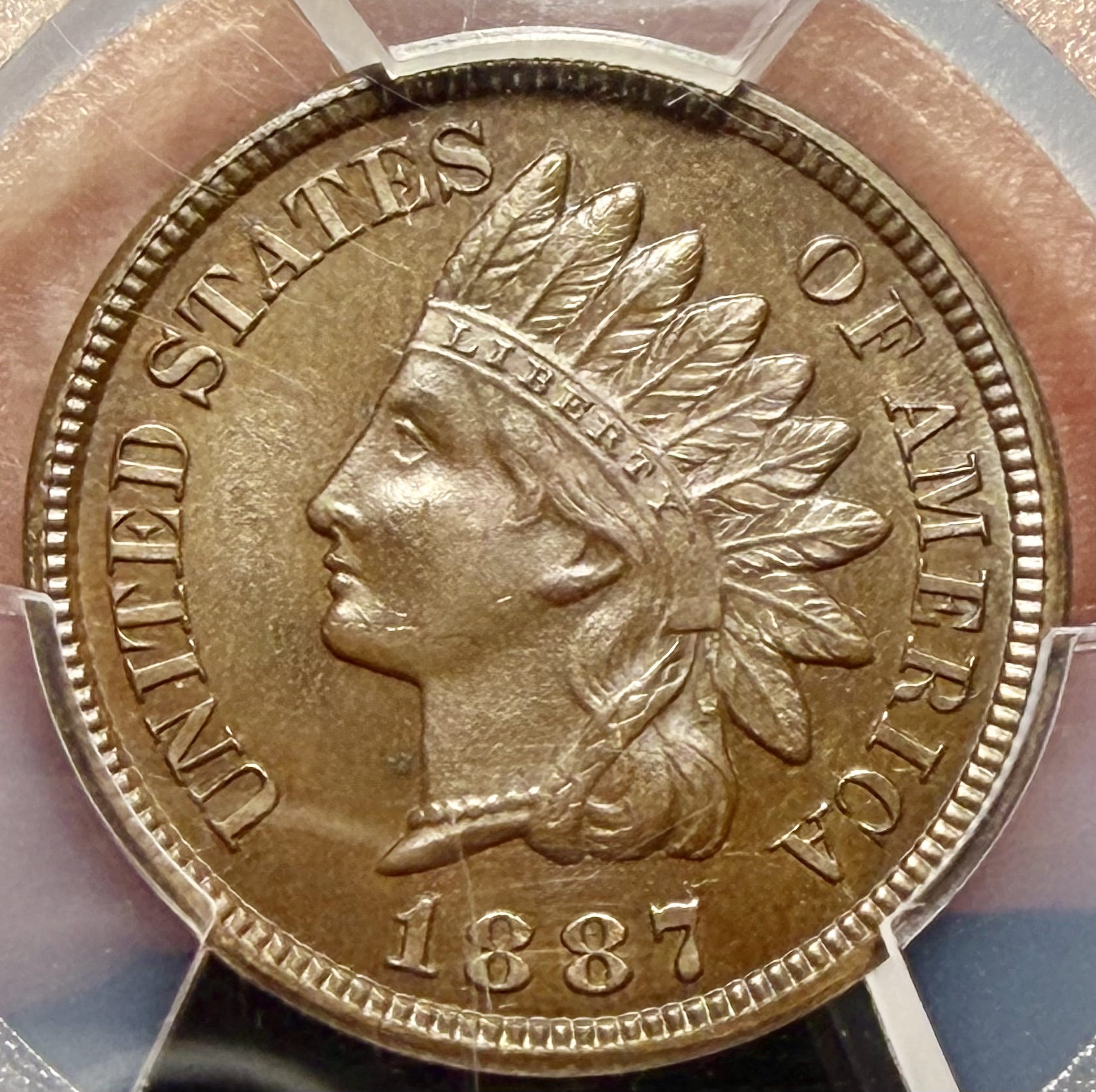 1887 PROOF INDIAN HEAD CENT view 2