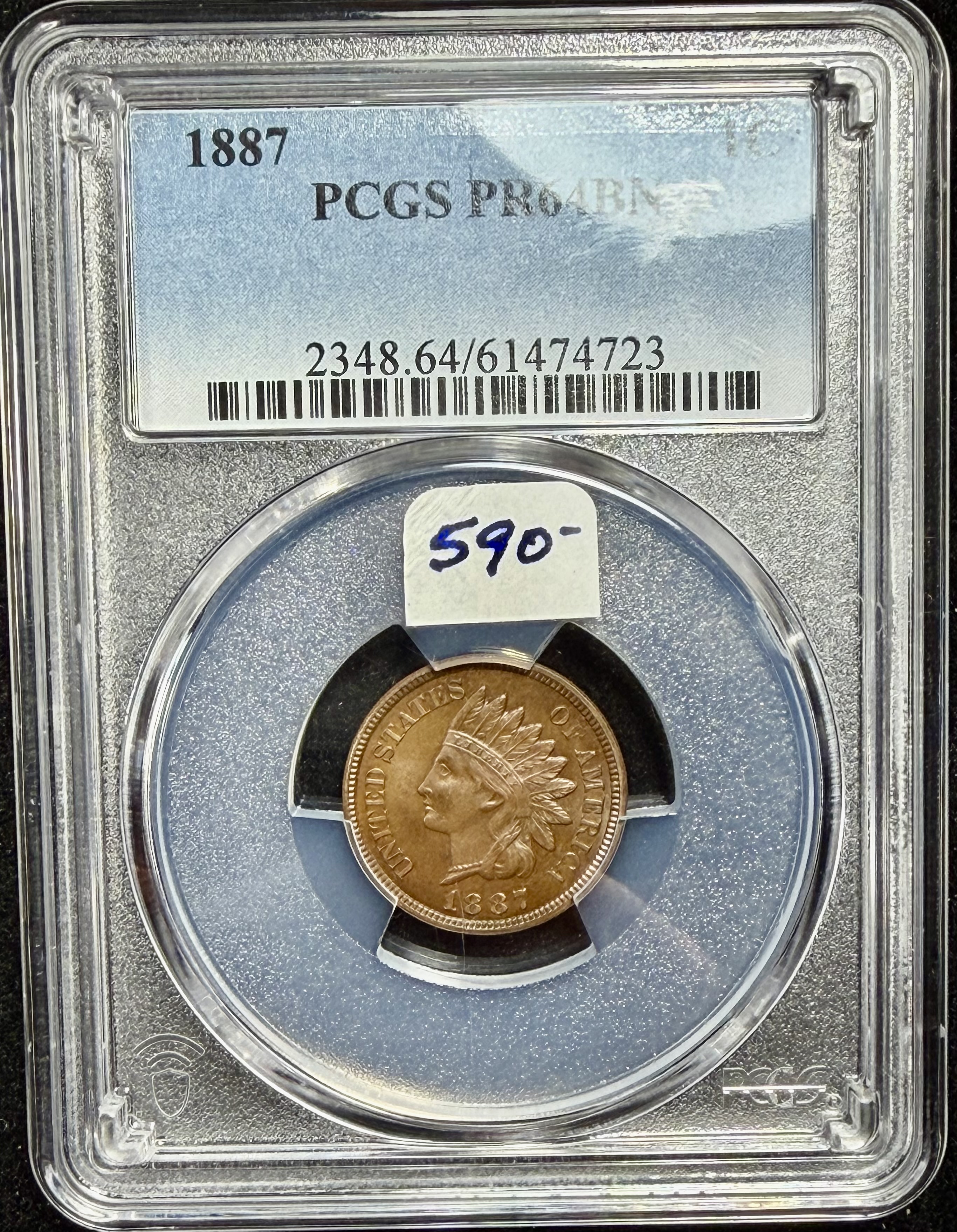 1887 PROOF INDIAN HEAD CENT