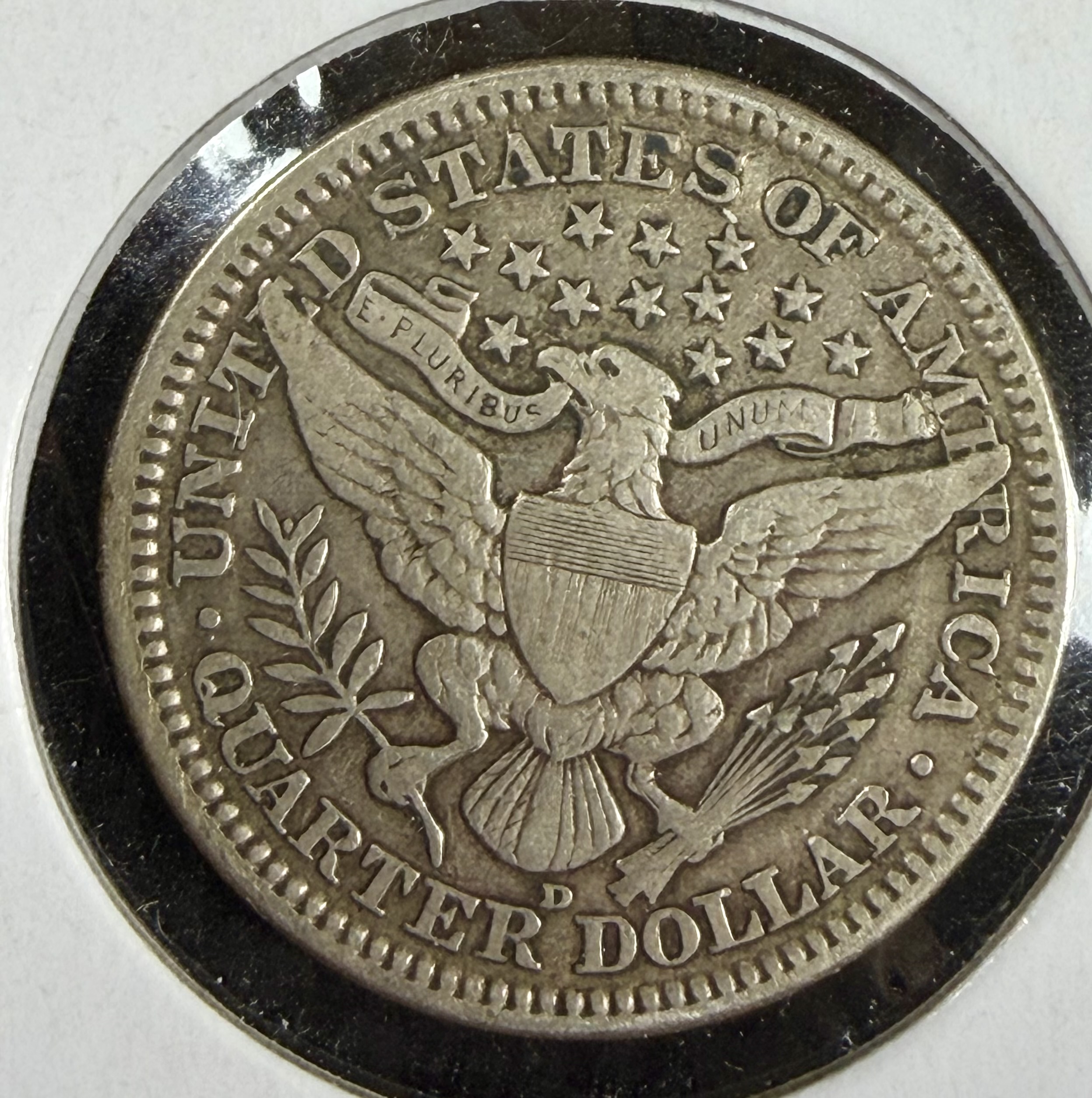 1915 D Barber Quarter view 2
