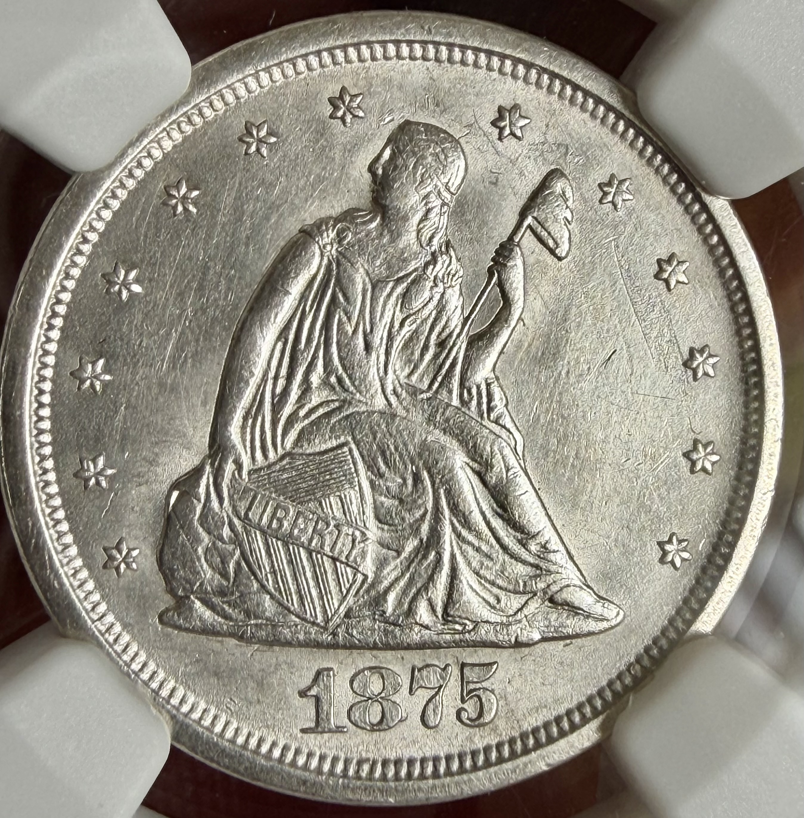 1875 S Twenty Cent Piece view 2