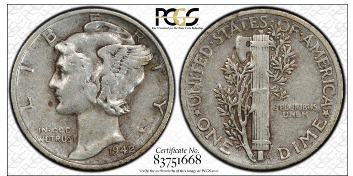 1942/1 MERCURY DIME