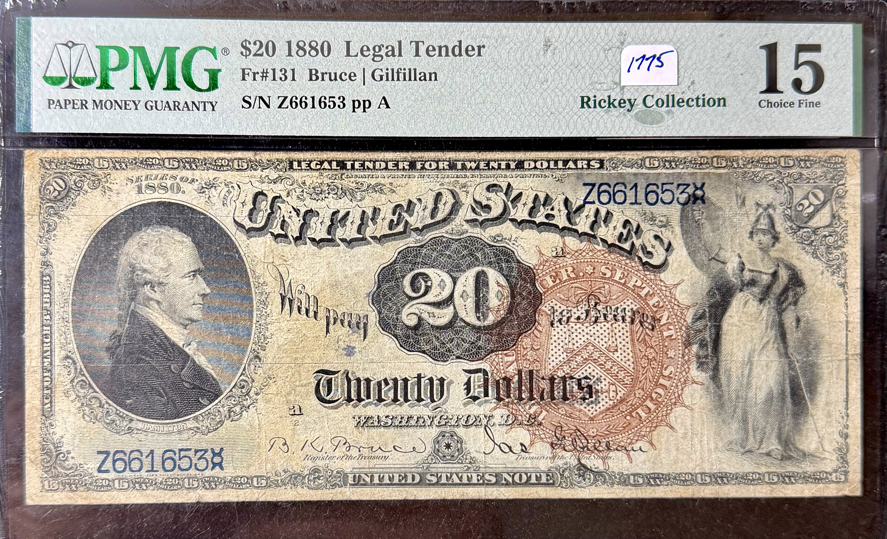 1880 $20 Legal Tender