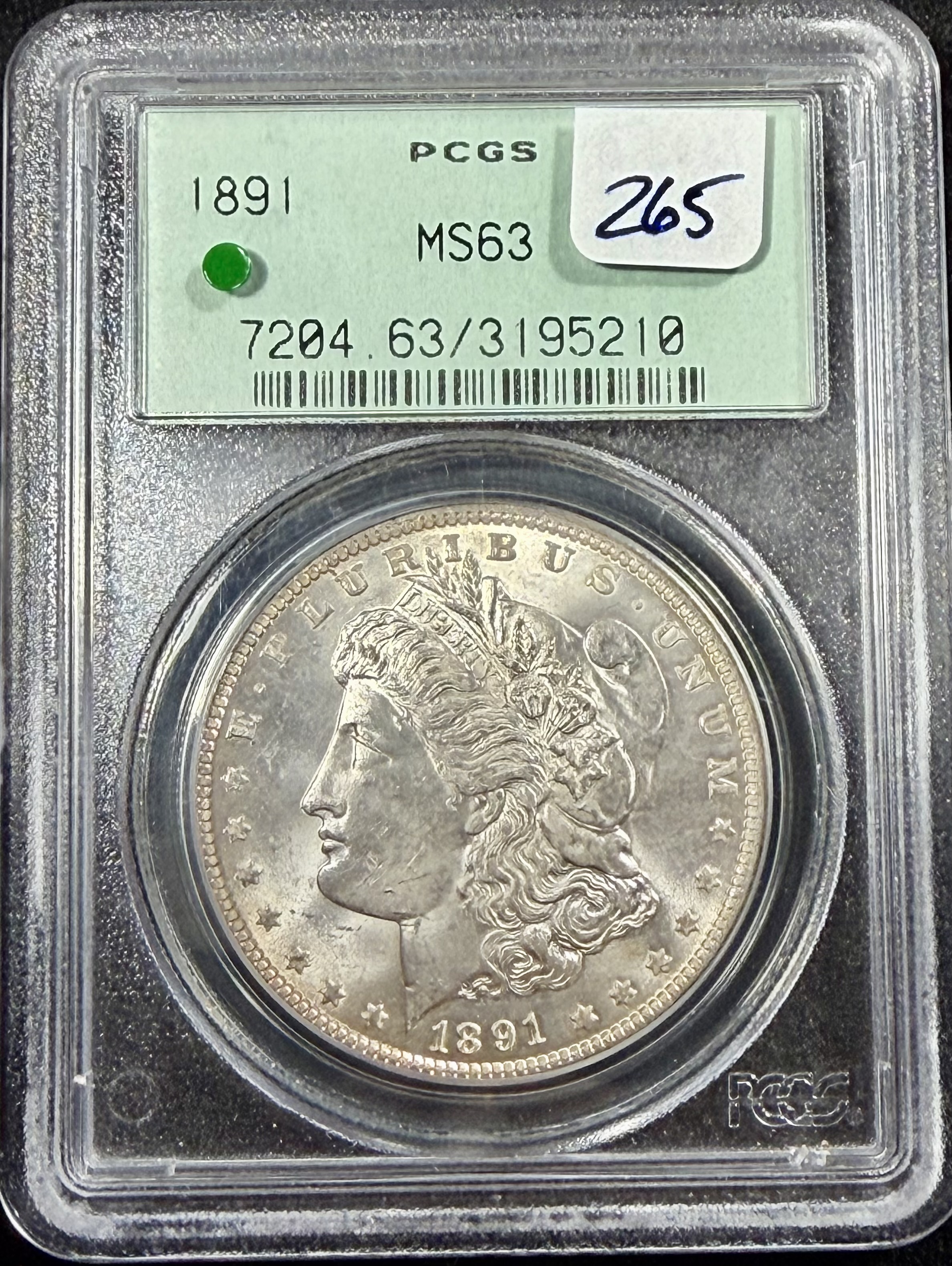 1891 MORGAN DOLLAR OGH