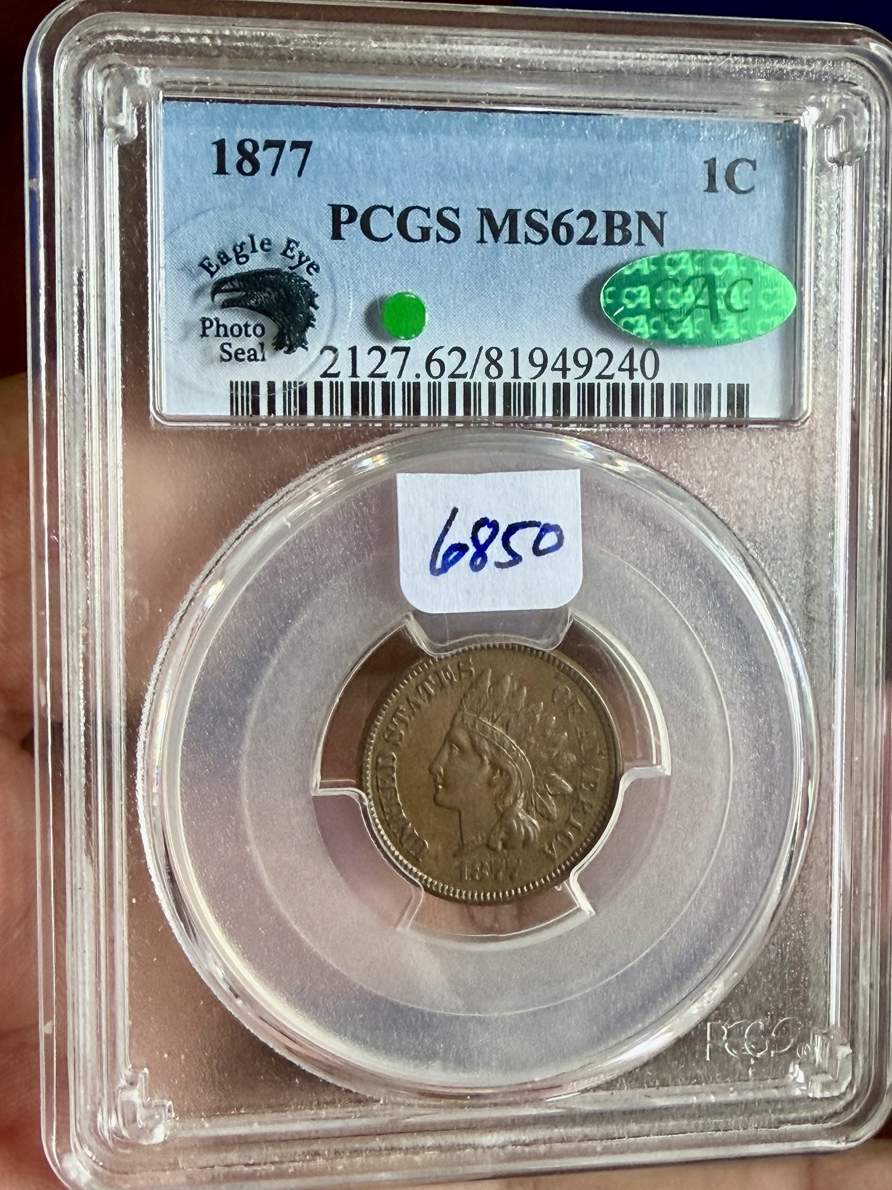 1877 MS63 BN CAC APPROVED 