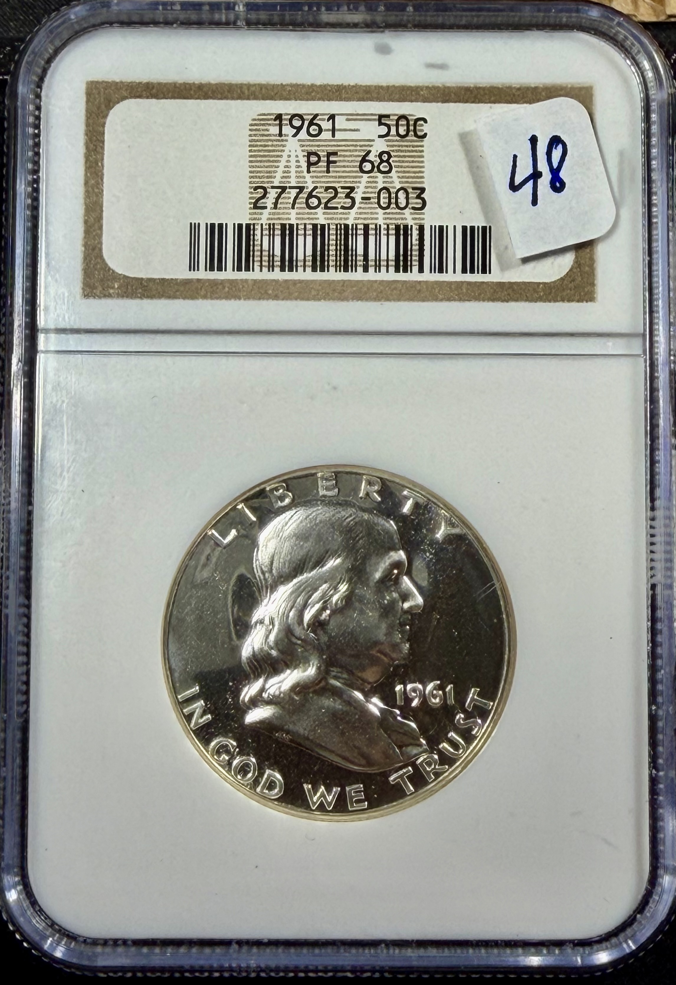 1961 FRANKLIN PROOF HALF