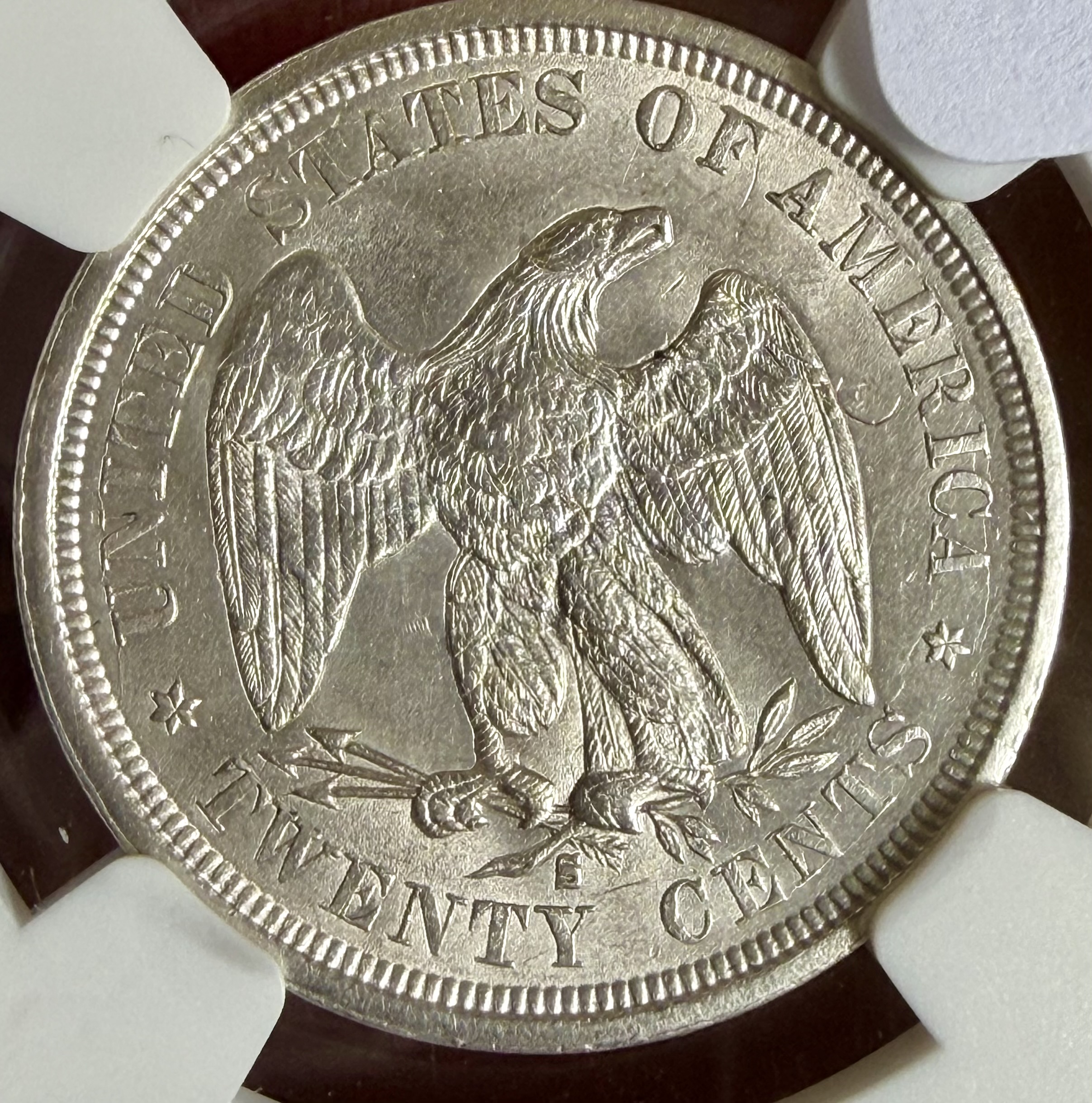 1875 S Twenty Cent Piece view 3